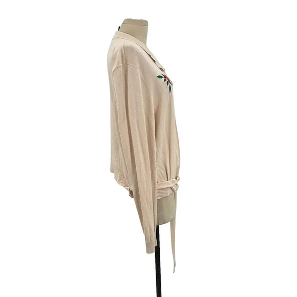 ModCloth x Collectif Blooms of Paradise Cardigan‎ Floral Belted Size US 16 - Picture 7 of 15